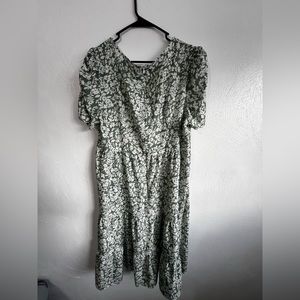 Long green dress
